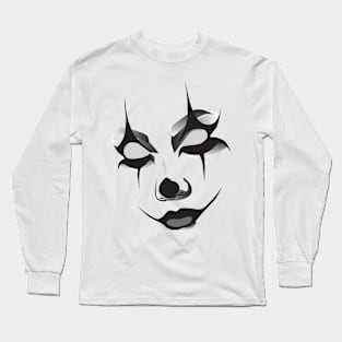 Venice Carnival. Mask outline black Long Sleeve T-Shirt